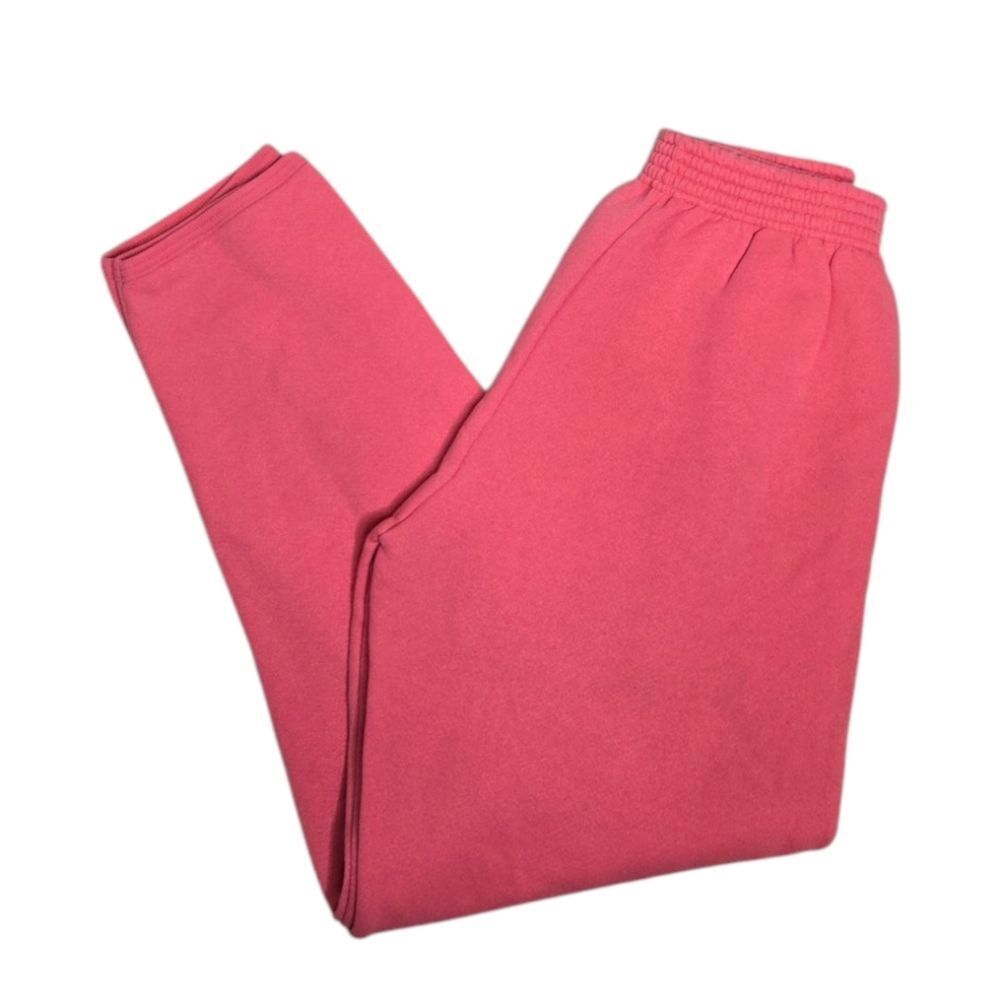 NEW VINTAGE 90s coral pink high rise‎ tapered jogger sweatpants deadstock M